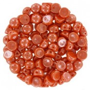 Czech 2-hole Cabochon Perlen 6mm Opaque Hyacinth Shimmer